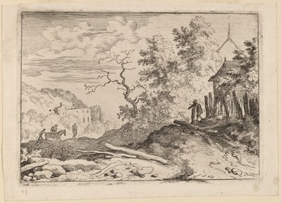 Hütte mit den Überresten einer Hecke von Allart van Everdingen