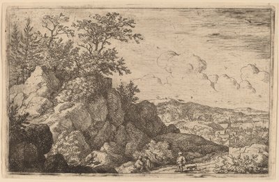 Bauer mit seinem Hund, wahrscheinlich ca. 1645-1656 von Allart van Everdingen
