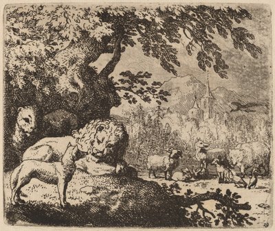 Reineke im Rat mit dem Löwen und der Löwin, wahrscheinlich ca. 1645-1656 von Allart van Everdingen