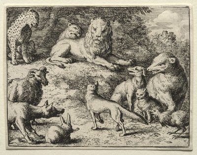 Reineke Fuchs: Reineke erscheint am Hof von Allart van Everdingen