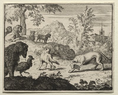 Reineke Fuchs: Der Kampf zwischen Reineke und dem Wolf von Allart van Everdingen