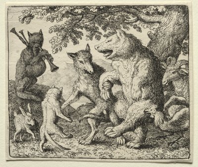 Reineke Fuchs: Der Wolf und der Bär feiern ihre Freiheit von Allart van Everdingen