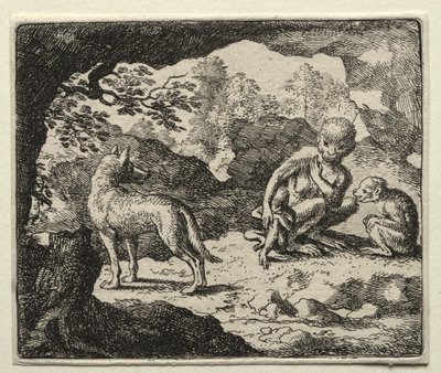 Reineke Fuchs: Der Wolf in der Affenhöhle von Allart van Everdingen