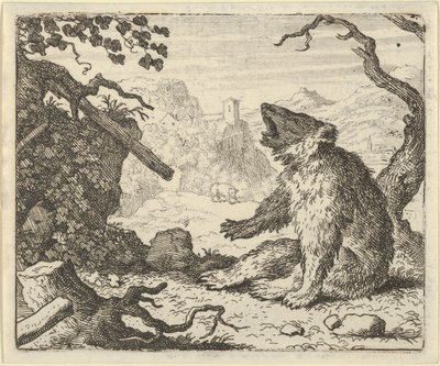 Der Bär ruft Renard vor den Rat der Tiere von Allart van Everdingen