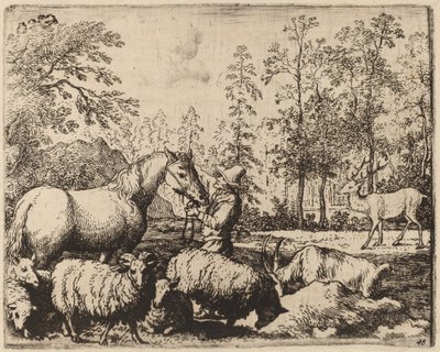 Das Pferd und der Hirsch von Allart van Everdingen