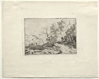 Die Hütte mit dem rustikalen Zaun von Allart van Everdingen