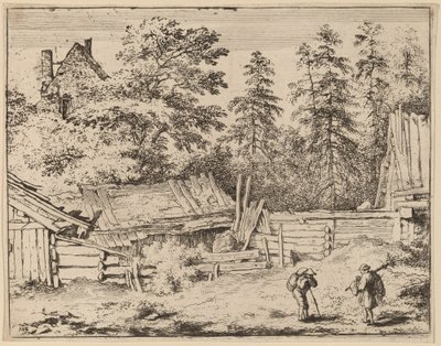 Drei Hütten von Allart van Everdingen