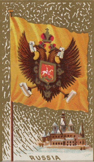 Russland, aus Flags of All Nations, Serie 1 N9 für Allen & Ginter Zigarettenmarken von Allen and Ginter