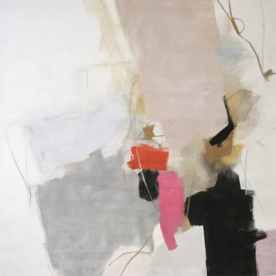 Moderner Blush-Grau-Abstrakt von Alma