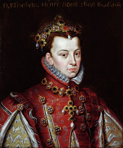 Porträt von Elisabeth de Valois (1545-68), Königin von Spanien von Alonso (studio of) Sanchez Coello