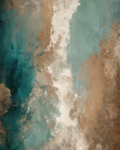 Tiefes Teal-Gold-Wirbel von Alpenglow Workshop