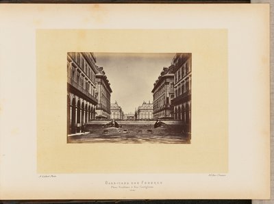 Barrikade der Föderierten, Place Vendôme und Rue Castiglione von Alphonse J. Liébert