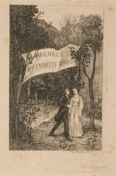 2 Illustrationen für Le Malheur d von Alphonse Legros