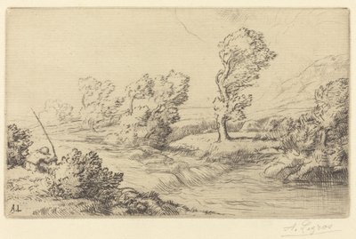 Ufer der Marne Bord de la Marne von Alphonse Legros