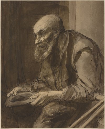 Bettler mit Krücken von Alphonse Legros