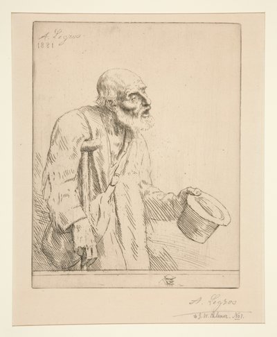 Bettler mit Krücken von Alphonse Legros