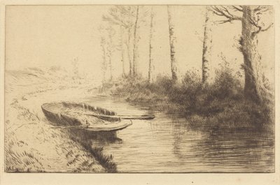 Canal Seen by Morning Light von Alphonse Legros