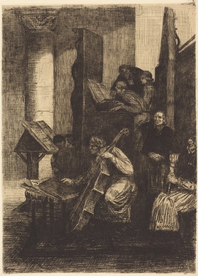 Chor in einer spanischen Kirche von Alphonse Legros