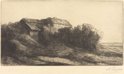 Hütte auf einem Hügel von Alphonse Legros