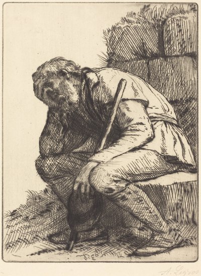 Der verzweifelte Mann von Alphonse Legros