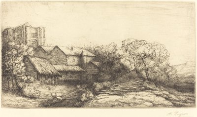 Bauernhof am Kloster von Alphonse Legros