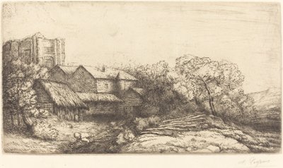 Bauernhof am Kloster von Alphonse Legros
