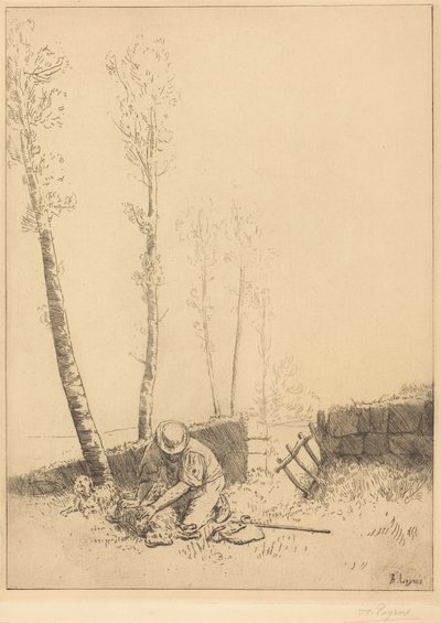 Das Auffinden des Schafes von Alphonse Legros
