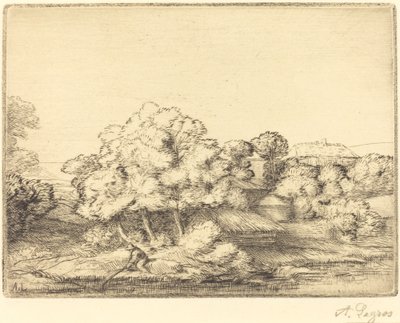 Weiler am See Le hameau près du lac von Alphonse Legros