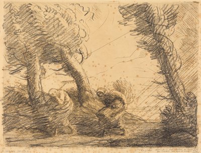 Von einem Sturm überraschte Schnitterinnen von Alphonse Legros