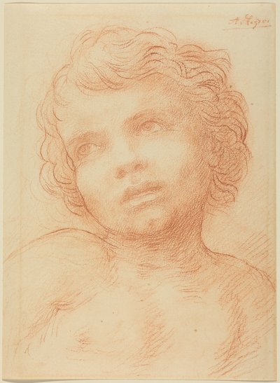 Kopf eines Kindes von Alphonse Legros