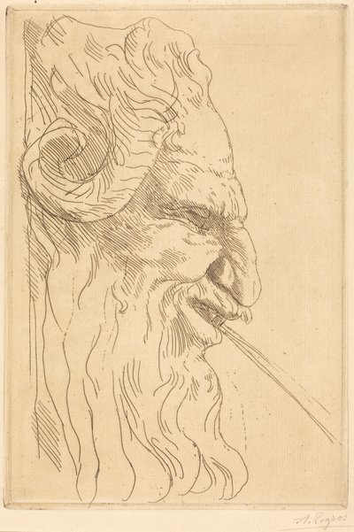 Kopf eines Satyrs von Alphonse Legros