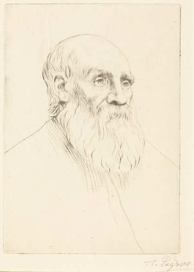 Kopf eines alten Mannes (Studie des Kopfes) von Alphonse Legros