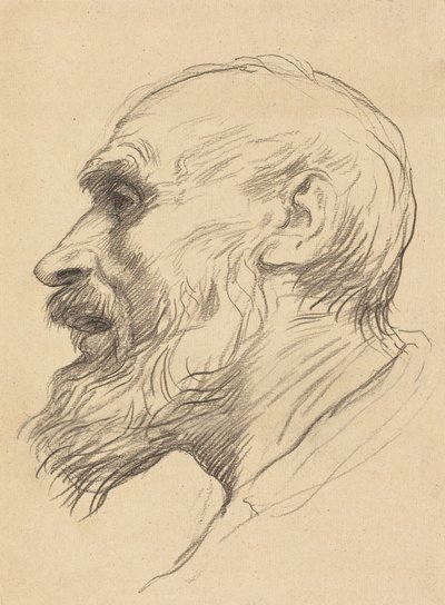 Kopf eines alten Mannes von Alphonse Legros