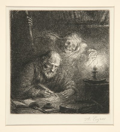 Der Tod und der Philosoph von Alphonse Legros