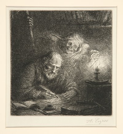 Der Tod und der Philosoph von Alphonse Legros