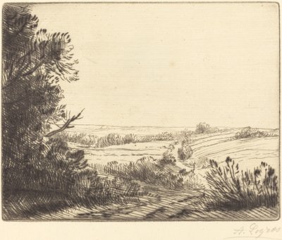 Landschaft: Straße nach Horville von Alphonse Legros