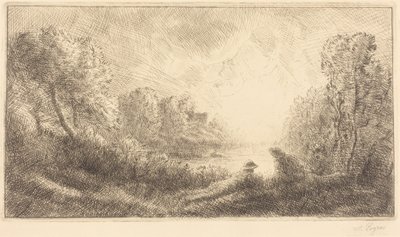 Landschaft: Sonnenaufgang von Alphonse Legros