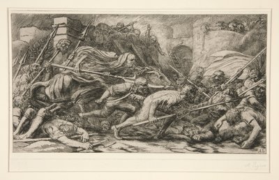 Der Triumph des Todes: Nach dem Kampf von Alphonse Legros