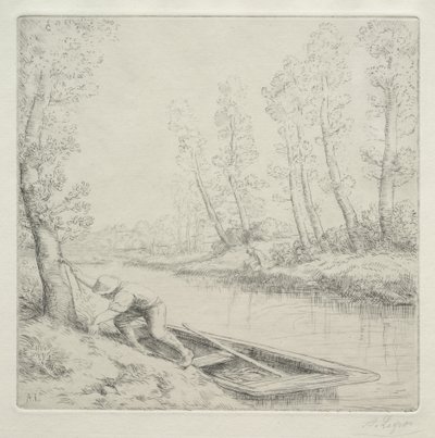 Morgen am Fluss von Alphonse Legros