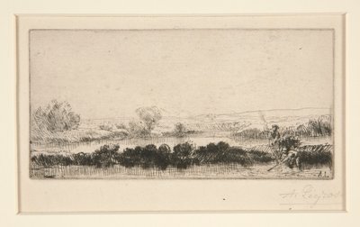 Landschaft von Tourbieres: Im Moor von Alphonse Legros