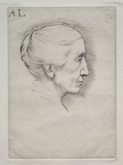 Porträt von Mme. Emily Hughes, 1. Platte von Alphonse Legros