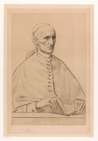 Porträt des Kardinals Henry Edward Manning, Erzbischof von Westminster von Alphonse Legros