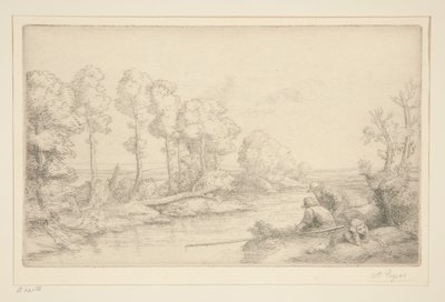 Ruhe am Flussufer von Alphonse Legros