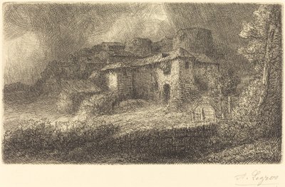 Ruinen eines Schlosses (Les ruines du chateau) von Alphonse Legros