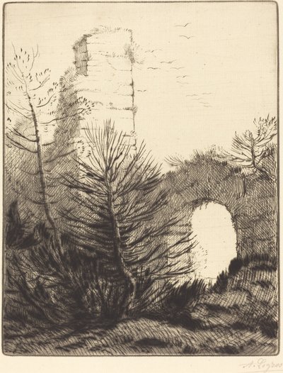 Ruinen eines Klosters von Alphonse Legros