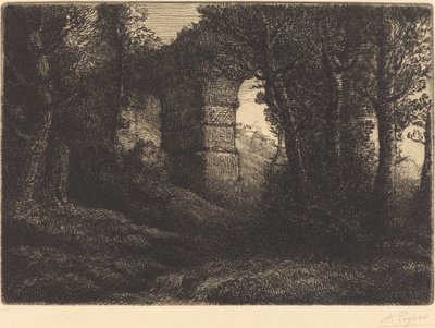 Ruinen eines antiken Aquädukts von Alphonse Legros