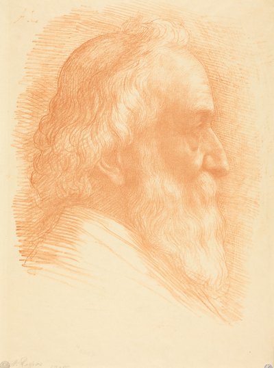 Selbstporträt, 10. Platte von Alphonse Legros