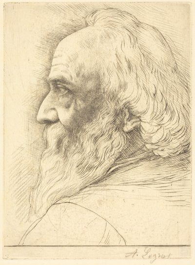 Selbstporträt, 12. Tafel von Alphonse Legros