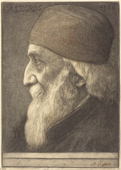 Selbstporträt, 13. Platte von Alphonse Legros