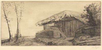 Schäferhütte am Berghang von Alphonse Legros